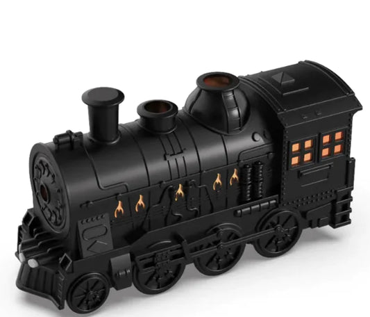 Difusor de Aromaterapia en Forma de Tren para Escritorio con Esencias Esenciales, Anillo de Humo, Doble Vaporización, Humidificador Ultrasónico de Aire con Lámpara LED
